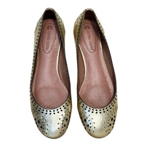 Corso Como gold leather ballet flats. |US‎ 6.5